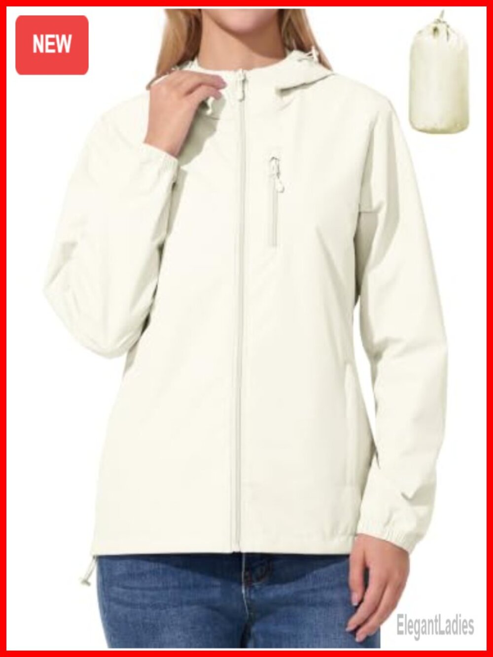 Women's Waterproof Cycling Jacket Lightweight Packable Windbreaker Raincoat